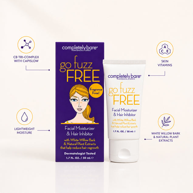 go fuzz FREE Facial Moisturizer & Hair Inhibitor