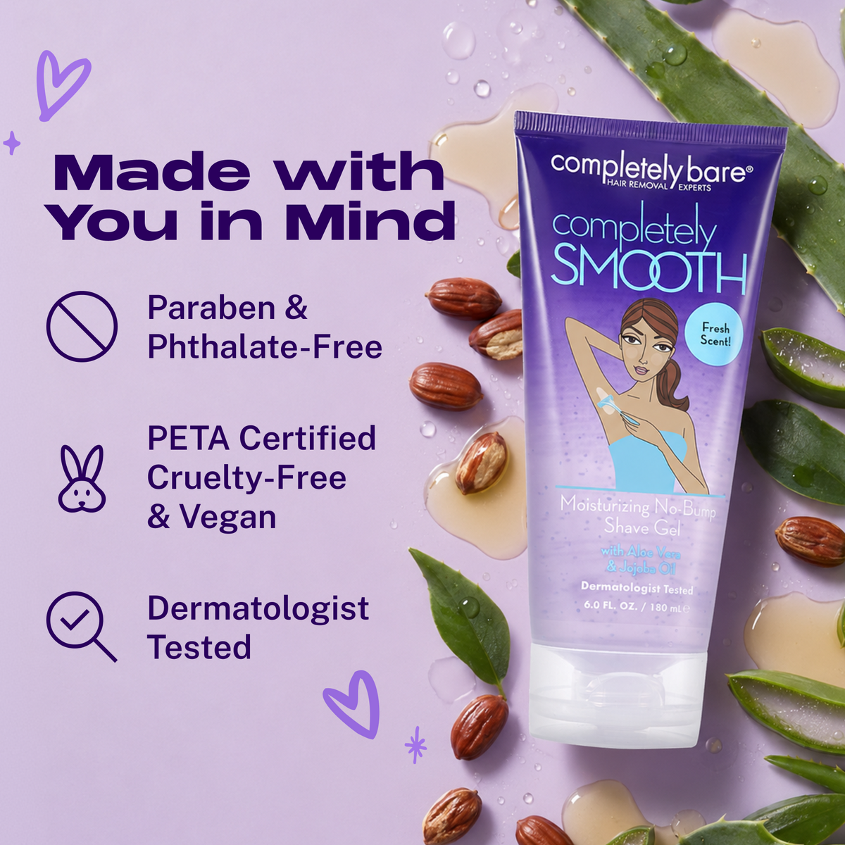 completely SMOOTH Moisturizing No-Bump Shave Gel