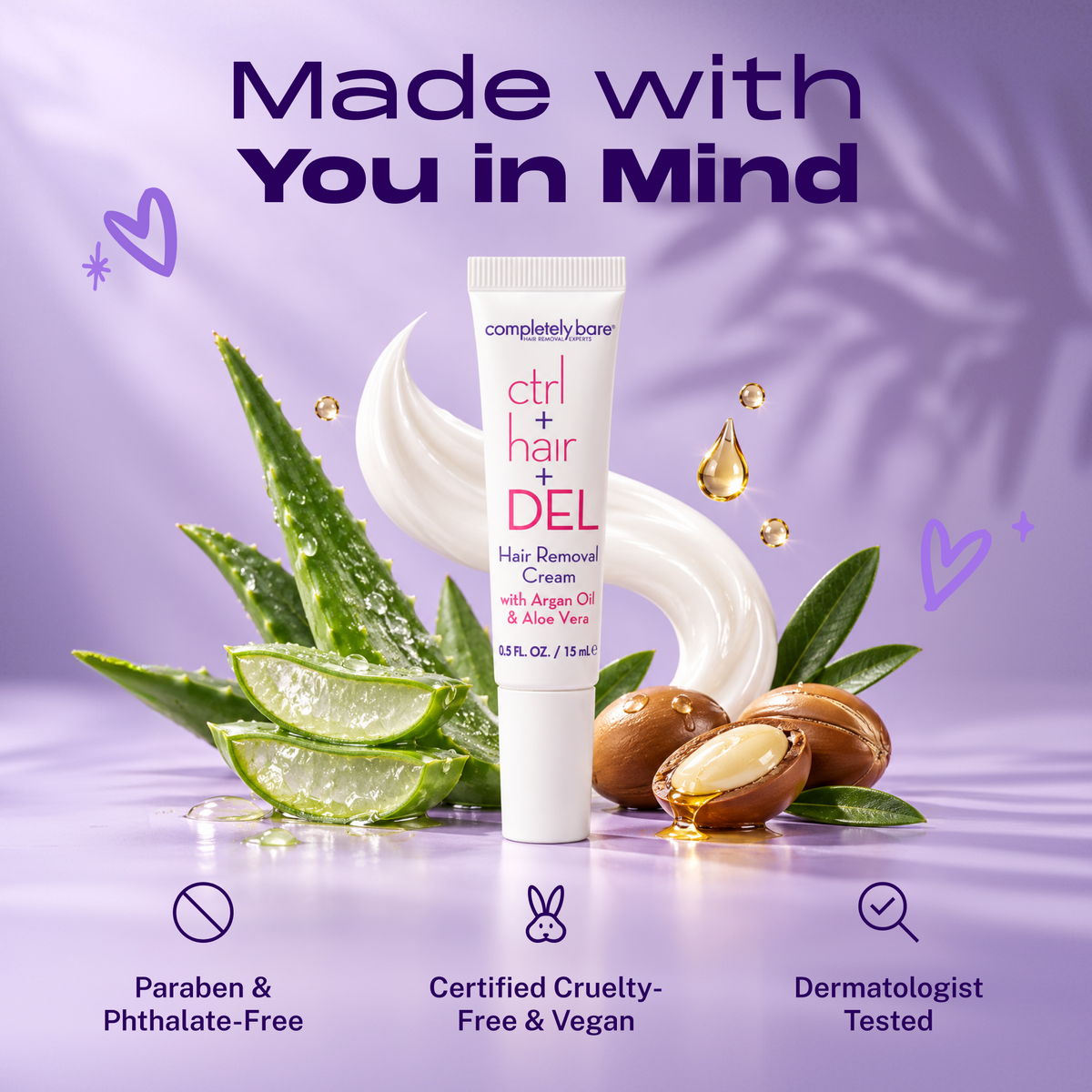 ctrl+hair+DEL Targeted Hair Removal Cream